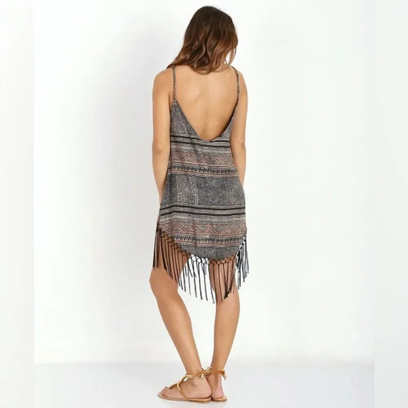 CLEOBELLA by ANTHROPOLOGIE Sadira Fringe Dress in Wood Block Print‎ - Picture 5 of 11